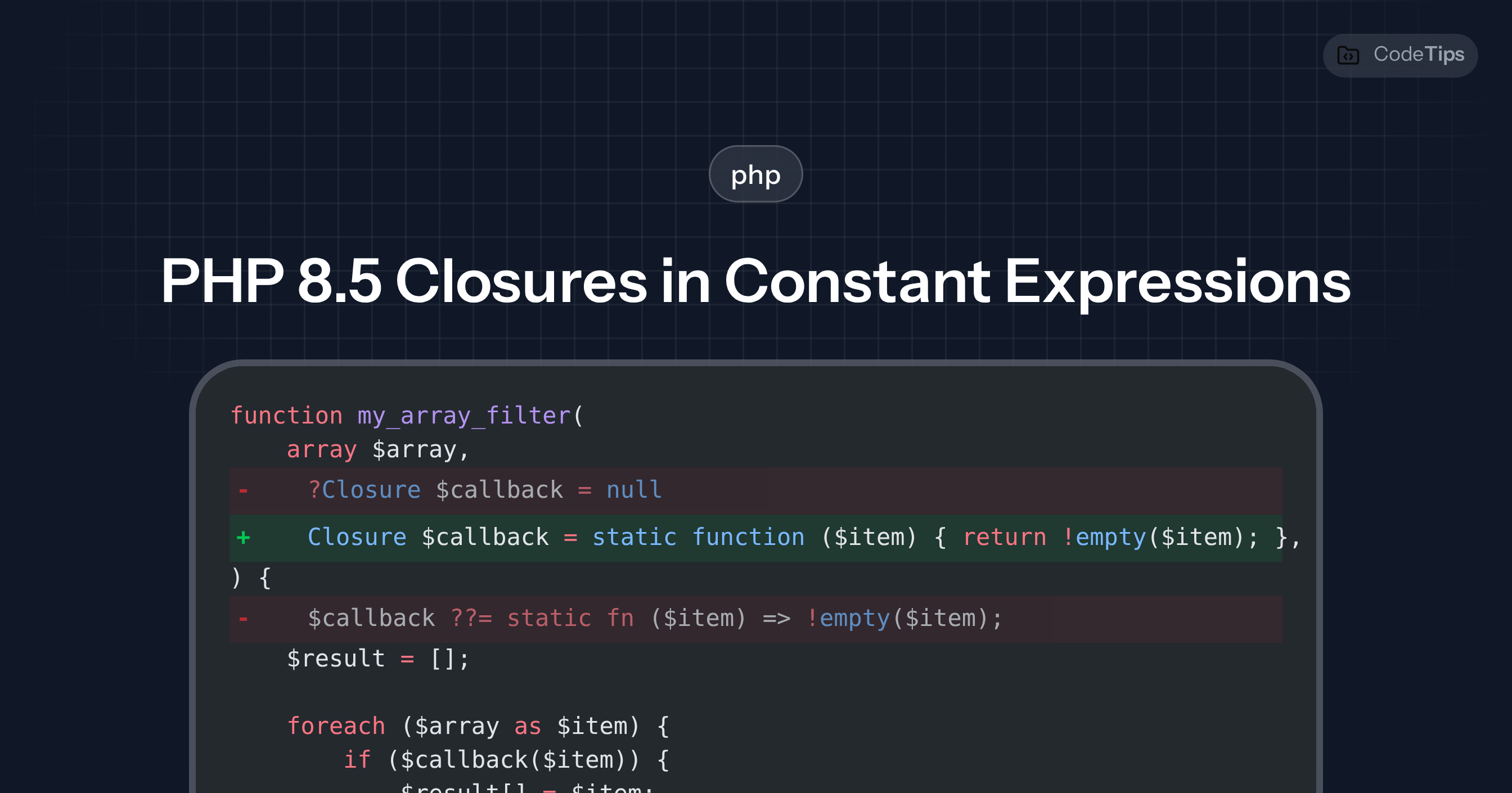 PHP 8.5 Closures in Constant Expressions